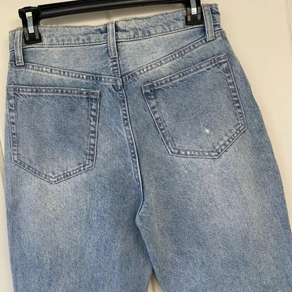 NEW, WEWOREWHAT, The Danielle Crystal High Rise Straight Jeans - Picture 5 of 8